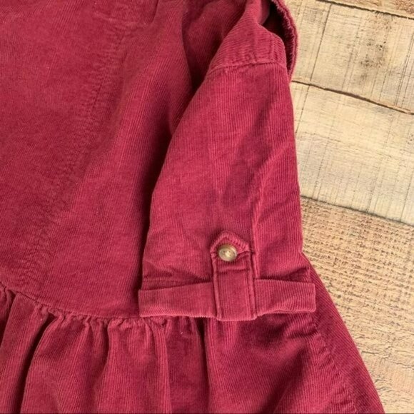Old navy baby girls corduroy burgundy peplum top - 12-18M - Picture 4 of 7